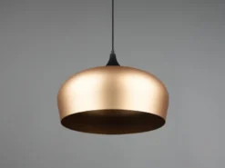 Pendelleuchte CHIRON 1-flammig mit Lampenschirm Messing, Ø 45cm