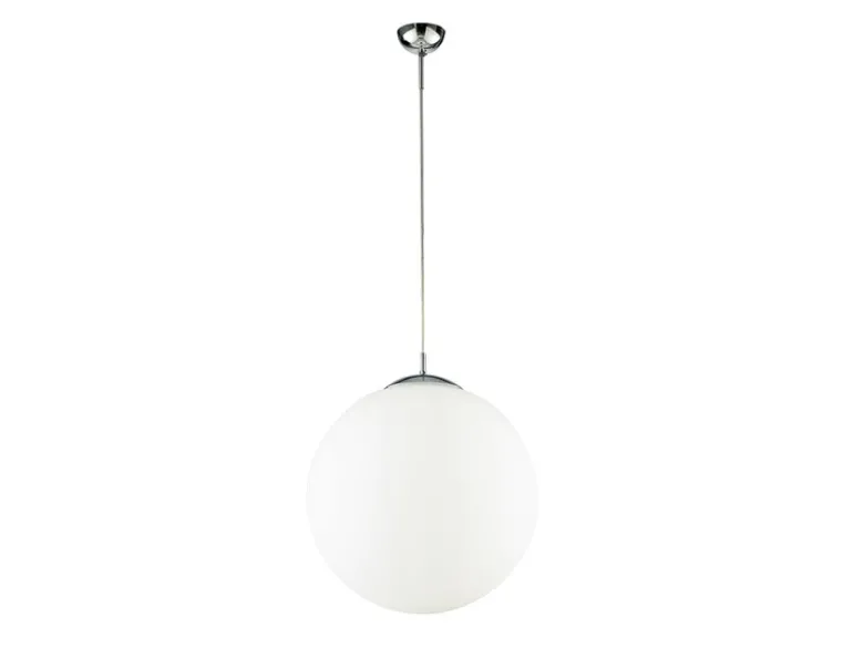 Pendelleuchte CITY einflammig Glaskugel Opalweiß, Ø 35cm