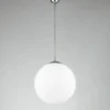 Pendelleuchte CITY einflammig Glaskugel Opalweiß, Ø 45cm