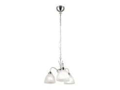 Pendelleuchte DOBBY 3-flammig mit Glas Lampenschirmen Weiß, Ø 43cm