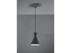Pendelleuchte ENZO einflammig mit Metallschirm Schwarz, Ø 20cm
