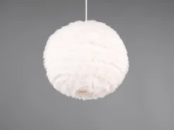 Pendelleuchte FURRY mit Kugel Lampenschirm aus Plüsch, Ø 35cm