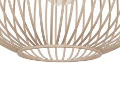Pendelleuchte GILA mit Gitter Lampenschirm Beige Ø 33cm