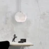 Pendelleuchte ICEBERG Lampenschirm mit Eiseffekt Weiß, Ø 26cm