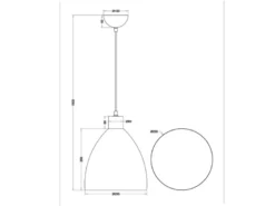 Pendelleuchte JAGGER Lampenschirm Metall/Holz Silber Antik, Ø 25cm