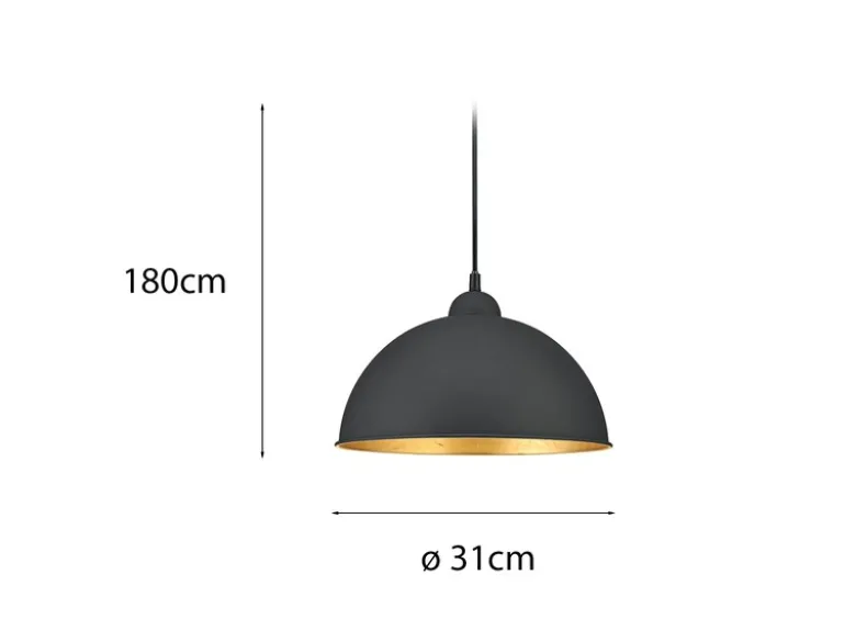 Pendelleuchte JIMMY mit Metallschirm Ø 31cm für DUOline Schienensystem