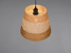 Pendelleuchte JOELINE mit Lampenschirm aus mehrfarbigem Papiergarn, Ø 30cm