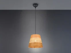 Pendelleuchte JOELINE mit Lampenschirm aus mehrfarbigem Papiergarn, Ø 30cm