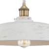 Pendelleuchte KNUD Weiß matt / Gold matt, Ø 36cm