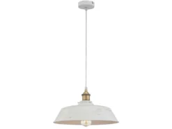Pendelleuchte KNUD Weiß matt / Gold matt, Ø 36cm