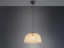 Pendelleuchte LAURENT mit Korbgeflecht Lampenschirm aus Bambus, Ø 40cm