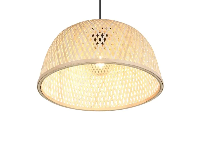 Pendelleuchte LAURENT mit Korbgeflecht Lampenschirm aus Bambus, Ø 40cm