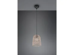 Pendelleuchte LOVIS Rattan Geflecht Natur im Boho Stil Ø 19cm