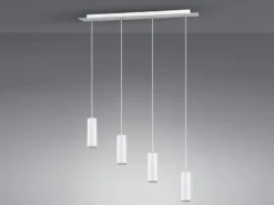 Pendelleuchte MARLEY 4-flammig Metall Weiß, Breite 75cm