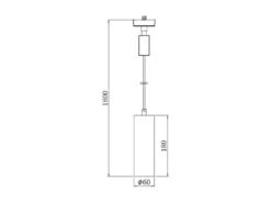 Pendelleuchte MARLEY Metall Silber Ø 6cm für DUOline Schienensystem