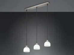 Pendelleuchte MOLLY 3-flammig Glasschirme Opalweiß, Breite 60cm
