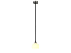 Pendelleuchte MOLLY mit Glas Lampenschirm Opalweiß, Ø 12cm