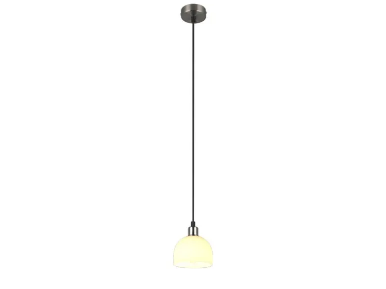 Pendelleuchte MOLLY mit Glas Lampenschirm Opalweiß, Ø 12cm