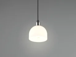 Pendelleuchte MOLLY mit Glas Lampenschirm Opalweiß, Ø 12cm
