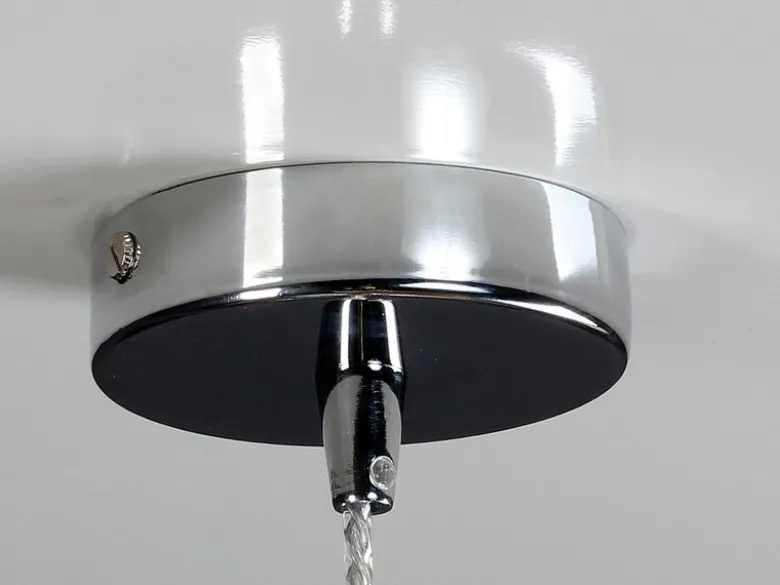 Pendelleuchte NEREIDE Glaskugel Wellenmuster in Transparent, Ø 33cm