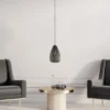 Pendelleuchte ONYX Lasercut Muster geometrisch Anthrazit innen Gold, Ø 15cm