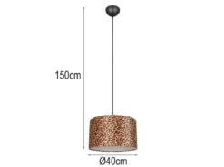Pendelleuchte PARDINA mit Stoffschirm Leopardenmuster, Ø 40cm