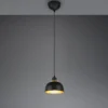 Pendelleuchte PUNCH 1-flammig Metall Schwarz Gold mit Drahtgeflecht, Ø 18cm
