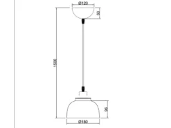 Pendelleuchte PUNCH 1-flammig Metall Schwarz Gold mit Drahtgeflecht, Ø 18cm