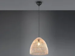 Pendelleuchte RIKE 1-flammig Korbgeflecht aus Rattan, Ø 35cm
