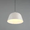 Pendelleuchte TOVA 1-flammig aus Metall höhenverstellbar in Hellgrau, Ø 30cm
