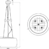 Pendelleuchte VAPORE mit Glas Chrom in Rauchglas Optik & Kristallbehang Ø 40cm