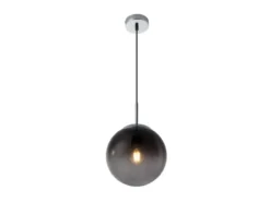 Pendelleuchte VARUS 1-flammig mit Glaskugel aus Rauchglas, Ø 20cm