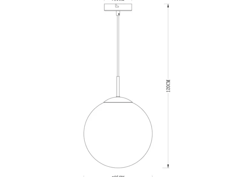 Pendelleuchte VARUS 1-flammig Glaskugel Design in Chrom & Klarglas, Ø 25cm