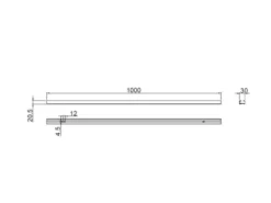 2-Phasen Schiene für DUOline Schienensystem Schwarz matt, Länge 100cm