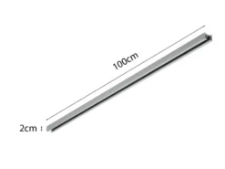 2-Phasen Schiene für DUOline Schienensystem Grau matt, Länge 100cm