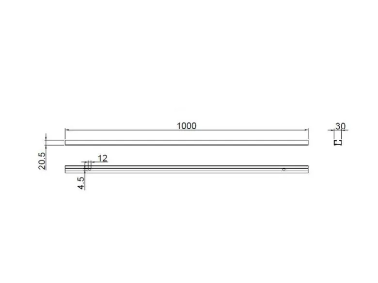2-Phasen Schiene für DUOline Schienensystem Weiß matt, Länge 100cm