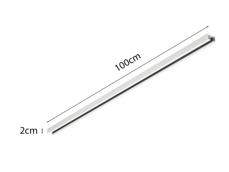 2-Phasen Schiene für DUOline Schienensystem Weiß matt, Länge 100cm
