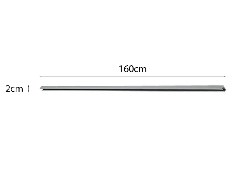 2-Phasen Schiene für DUOline Schienensystem Grau matt, Länge 160cm