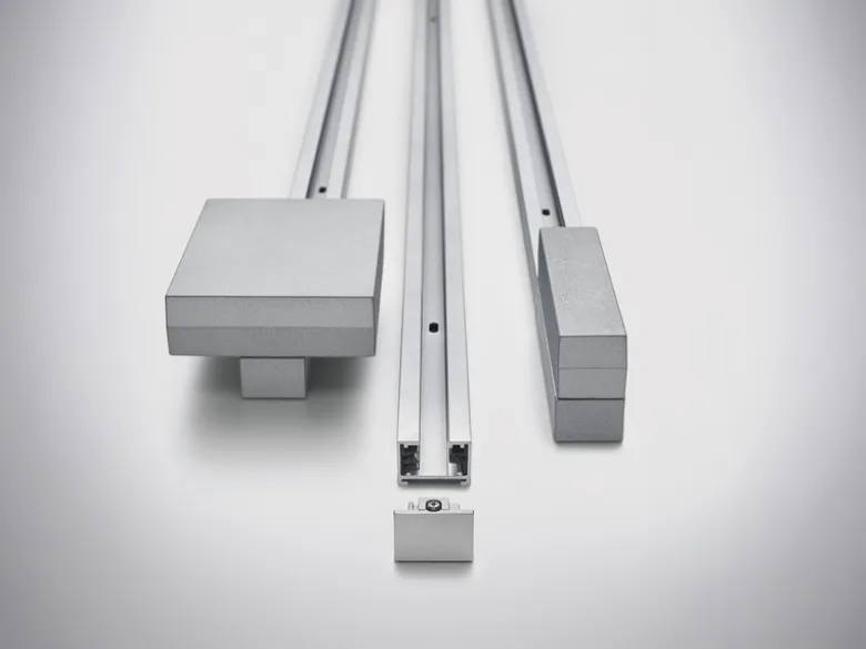 2-Phasen Schiene für DUOline Schienensystem Grau matt, Länge 50cm