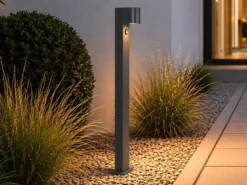 Pollerleuchte Anthrazit mit Bewegungsmelder inklusive GU10 LED, Höhe 100cm