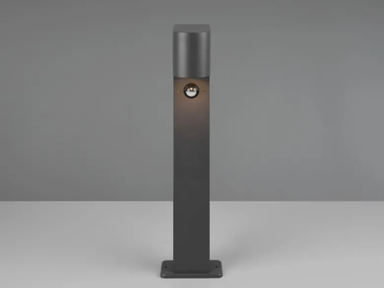 Pollerleuchte Anthrazit mit Bewegungsmelder inklusive GU10 LED, Höhe 50cm