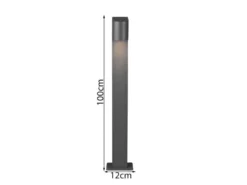 Pollerleuchte Downlight Anthrazit inklusive Erdspieß & GU10 LED, Höhe 100cm