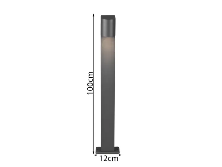 Pollerleuchte Downlight Anthrazit inklusive Erdspieß & GU10 LED, Höhe 100cm