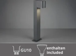 Pollerleuchte Downlight aus Aluminium Anthrazit inklusive GU10 LED, Höhe 50cm