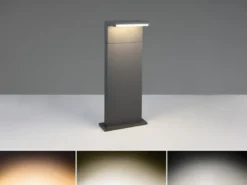 Pollerleuchte RAVI Aluminium Anthrazit zur Reihenschaltung geeignet, Höhe 50cm
