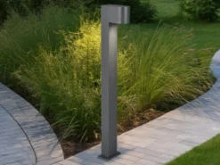 Pollerleuchte ROYA Downlight aus Aluminium Anthrazit, Höhe 100cm