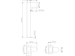 Pollerleuchte ROYA mit Bewegungsmelder, Downlight Anthrazit, Höhe 50cm