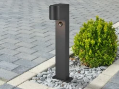 Pollerleuchte ROYA mit Bewegungsmelder, Downlight Anthrazit, Höhe 50cm