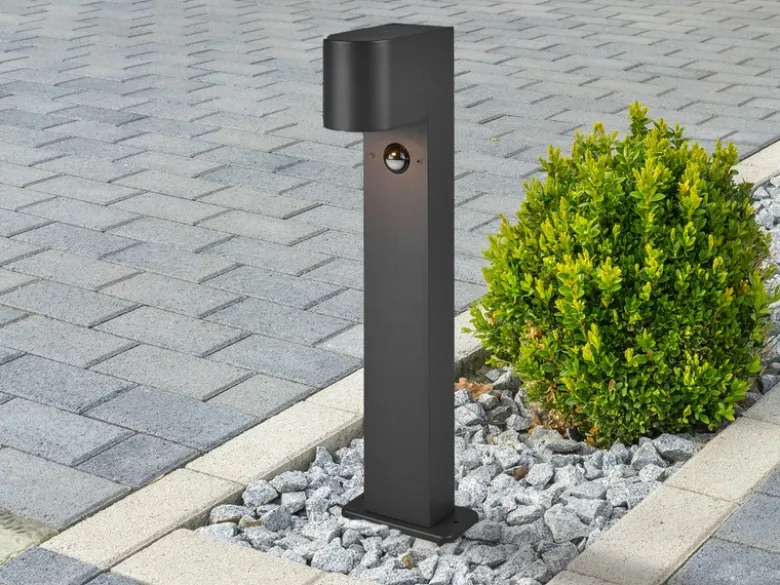 Pollerleuchte ROYA mit Bewegungsmelder, Downlight Anthrazit, Höhe 50cm