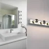 Retro LED Badezimmer Wandleuchte in Chrom 55cm - Spiegelleuchte